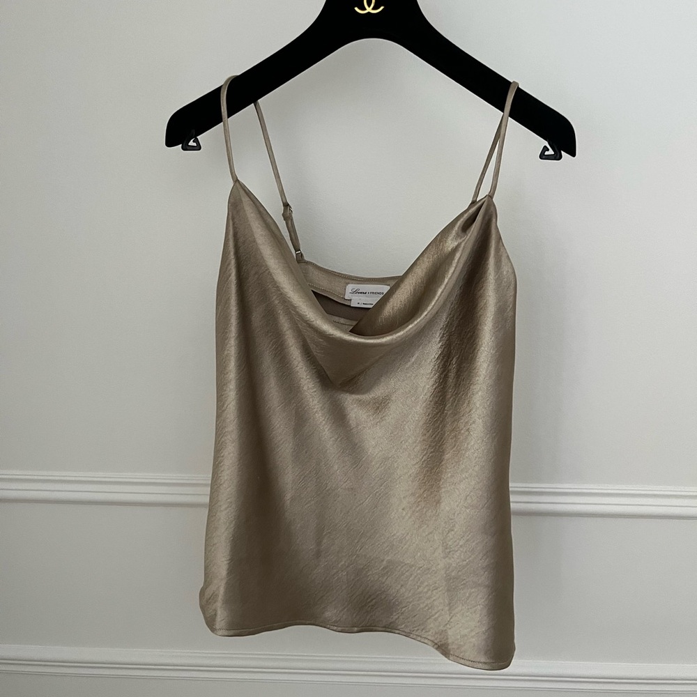 REVOLVE Lovers & Friends Satin Bias-cut Cowl Tank